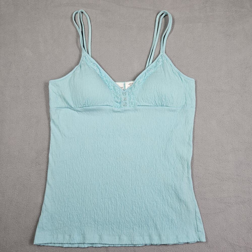 No boundaries Tank Top Juniors Large Blue Babydoll Lace Danity Festival Mermaid